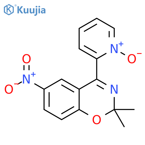 2H-1,3-Benzoxazine, 2,2-dimethyl-6-nitro-4-(1-oxido-2-pyridinyl)- structure