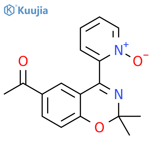 Ethanone,1-[2,2-dimethyl-4-(1-oxido-2-pyridinyl)-2H-1,3-benzoxazin-6-yl]- structure