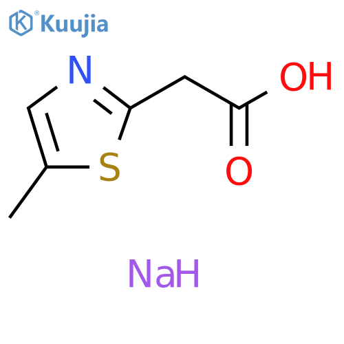 sodium 2-(5-methyl-1,3-thiazol-2-yl)acetate structure