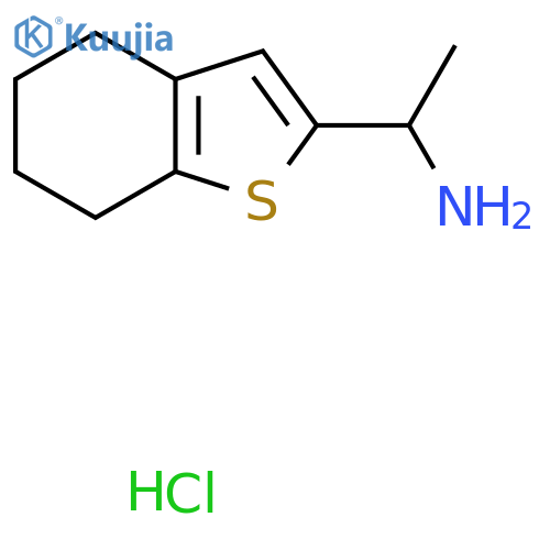 1-(4,5,6,7-Tetrahydro-1-benzothiophen-2-yl)ethan-1-amine hydrochloride structure