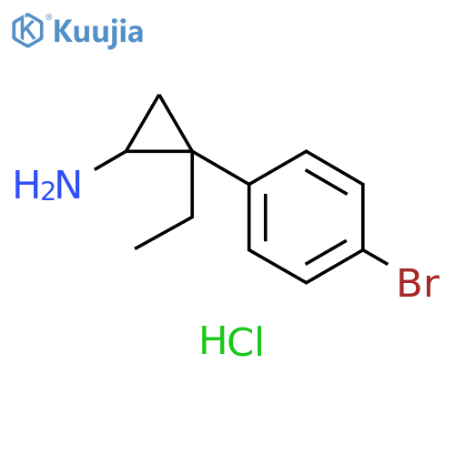 2-(4-bromophenyl)-2-ethylcyclopropan-1-amine hydrochloride structure