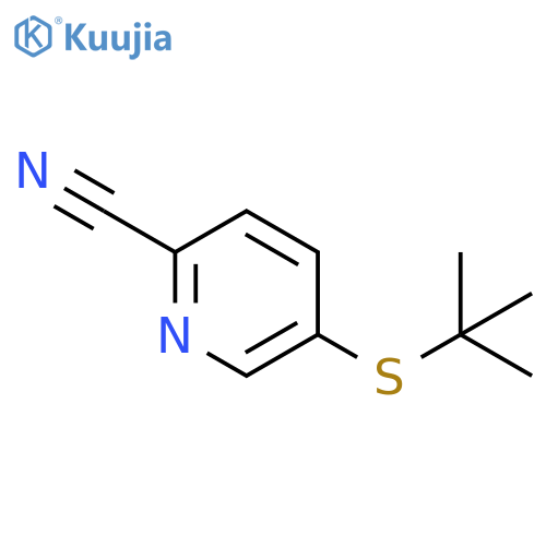 5-(tert-butylsulfanyl)pyridine-2-carbonitrile structure
