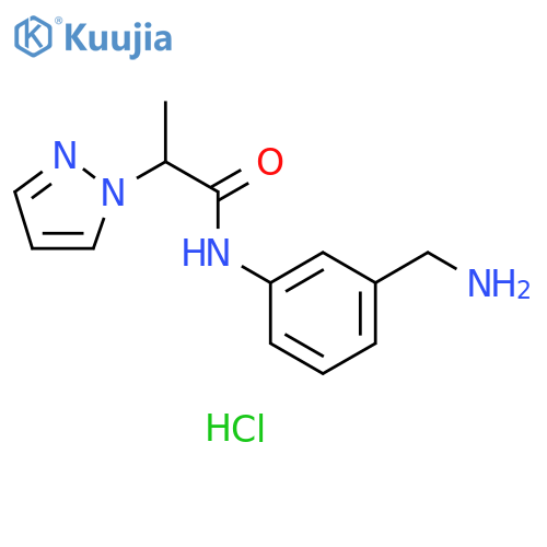 N-3-(aminomethyl)phenyl-2-(1H-pyrazol-1-yl)propanamide dihydrochloride structure