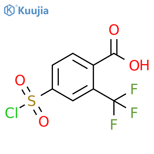4-(chlorosulfonyl)-2-(trifluoromethyl)benzoic acid structure