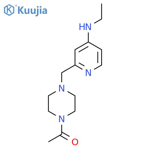 1-(4-{[4-(Ethylamino)pyridin-2-yl]methyl}piperazin-1-yl)ethan-1-one structure