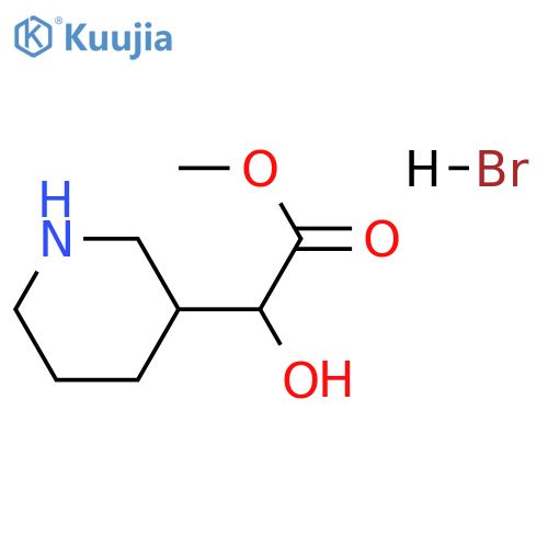 methyl 2-hydroxy-2-(piperidin-3-yl)acetate hydrobromide structure