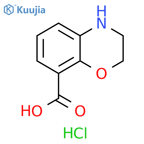 3,4-dihydro-2H-1,4-benzoxazine-8-carboxylic acid hydrochloride structure