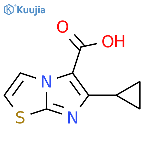 6-cyclopropylimidazo2,1-b1,3thiazole-5-carboxylic acid structure