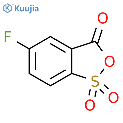 5-fluoro-3H-2,1lambda6-benzoxathiole-1,1,3-trione structure