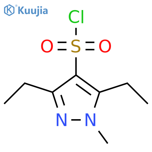 3,5-diethyl-1-methyl-1H-pyrazole-4-sulfonyl chloride structure