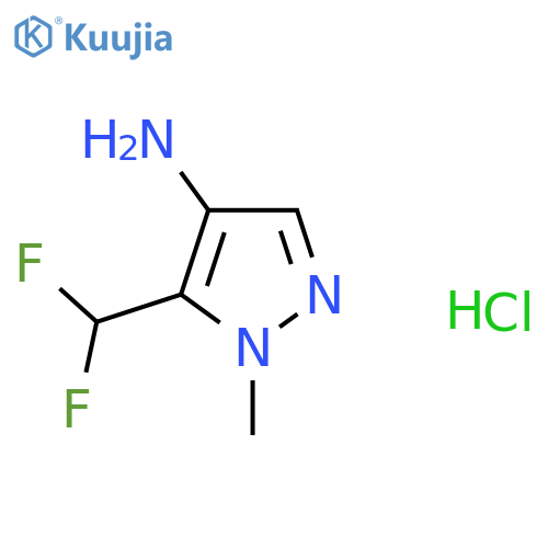5-(difluoromethyl)-1-methyl-1H-pyrazol-4-amine hydrochloride structure