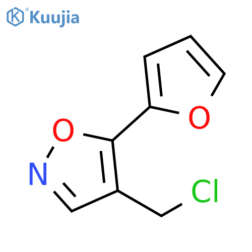 4-(chloromethyl)-5-(furan-2-yl)-1,2-oxazole structure