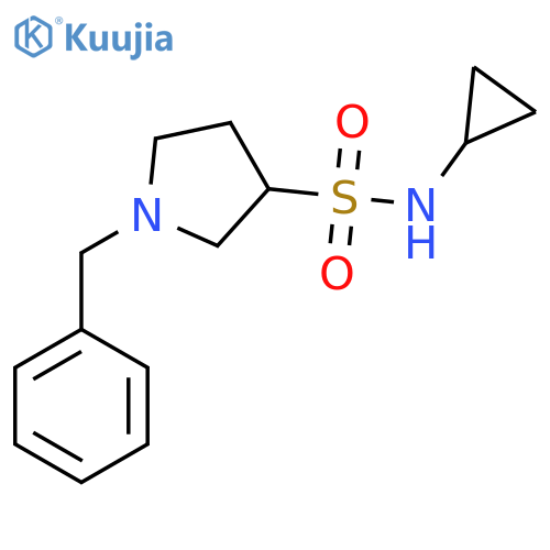 1-Benzyl-N-cyclopropylpyrrolidine-3-sulfonamide structure