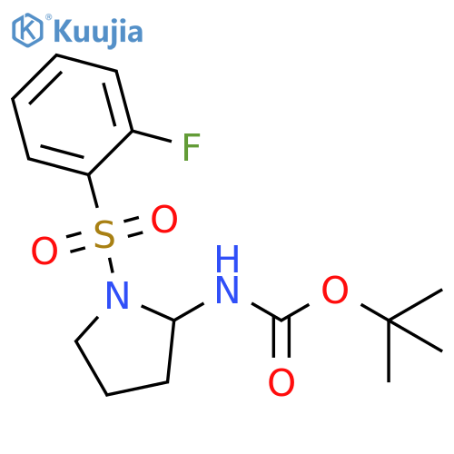 tert-butyl N-[1-(2-fluorobenzenesulfonyl)pyrrolidin-2-yl]carbamate structure