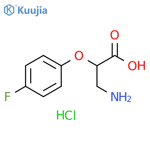 3-amino-2-(4-fluorophenoxy)propanoic acid hydrochloride structure