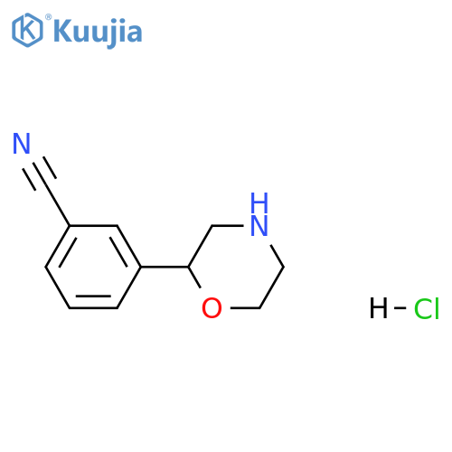 3-(morpholin-2-yl)benzonitrile hydrochloride structure