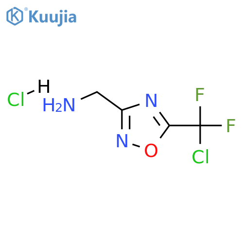 5-(chlorodifluoromethyl)-1,2,4-oxadiazol-3-ylmethanamine hydrochloride structure
