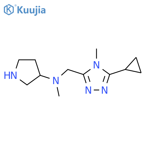 N-(5-cyclopropyl-4-methyl-4H-1,2,4-triazol-3-yl)methyl-N-methylpyrrolidin-3-amine structure