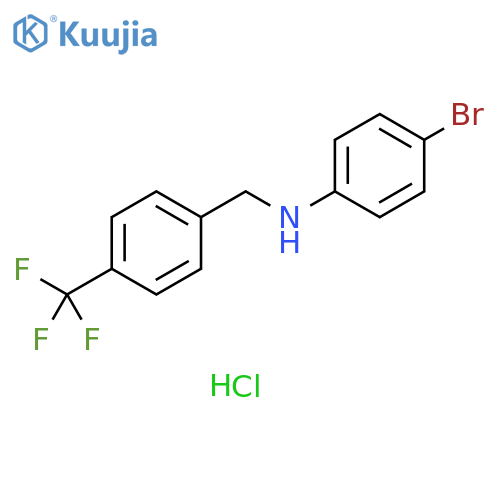 4-bromo-N-{4-(trifluoromethyl)phenylmethyl}aniline hydrochloride structure