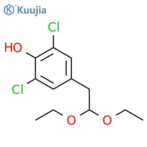 2,6-dichloro-4-(2,2-diethoxyethyl)phenol structure