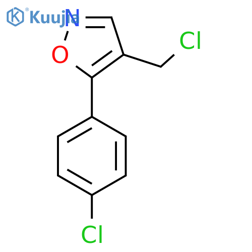 4-(Chloromethyl)-5-(4-chlorophenyl)-1,2-oxazole structure