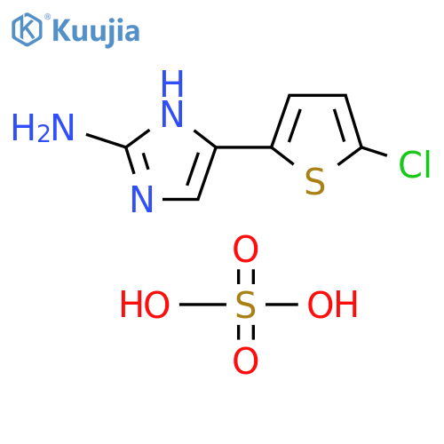 4-(5-chlorothiophen-2-yl)-1H-imidazol-2-amine sulfuric acid structure