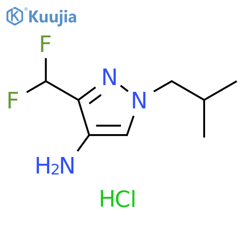3-(difluoromethyl)-1-(2-methylpropyl)-1H-pyrazol-4-amine hydrochloride structure