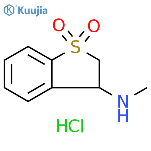 3-(methylamino)-2,3-dihydro-1lambda6-benzothiophene-1,1-dione hydrochloride structure