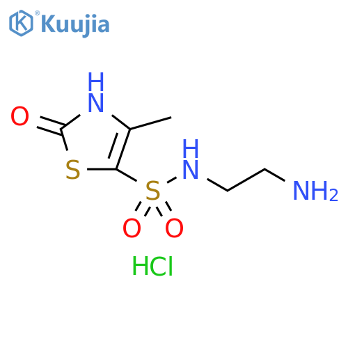 N-(2-aminoethyl)-4-methyl-2-oxo-2,3-dihydro-1,3-thiazole-5-sulfonamide hydrochloride structure