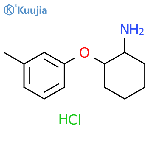 2-(3-methylphenoxy)cyclohexan-1-amine hydrochloride structure