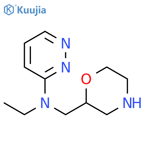 N-ethyl-N-[(morpholin-2-yl)methyl]pyridazin-3-amine structure