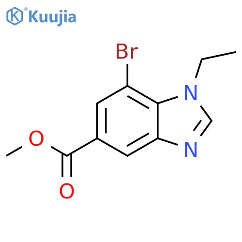 Methyl 7-bromo-1-ethyl-1,3-benzodiazole-5-carboxylate structure