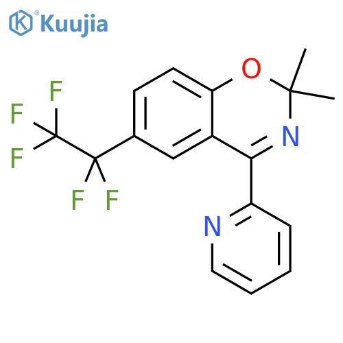 2H-1,3-Benzoxazine, 2,2-dimethyl-6-(pentafluoroethyl)-4-(2-pyridinyl)- structure