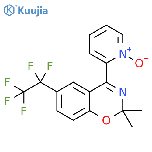 2H-1,3-Benzoxazine, 2,2-dimethyl-4-(1-oxido-2-pyridinyl)-6-(1,1,2,2,2-pentafluoroethyl)- structure