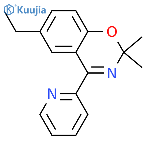 2H-1,3-Benzoxazine, 6-ethyl-2,2-dimethyl-4-(2-pyridinyl)- structure
