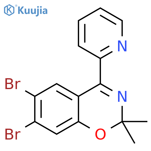 2H-1,3-Benzoxazine, 6,7-dibromo-2,2-dimethyl-4-(2-pyridinyl)- structure