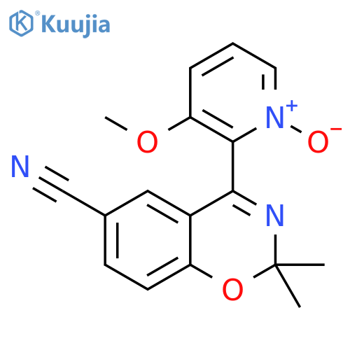 2H-1,3-Benzoxazine-6-carbonitrile,4-(3-methoxy-1-oxido-2-pyridinyl)-2,2-dimethyl- structure