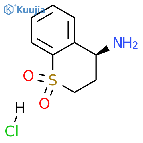 (4S)-4-amino-3,4-dihydro-2H-1lambda6-benzothiopyran-1,1-dione hydrochloride structure