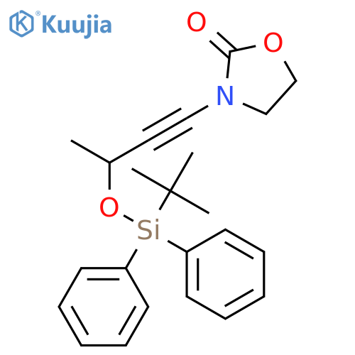 2-Oxazolidinone, 3-[(3S)-3-[[(1,1-dimethylethyl)diphenylsilyl]oxy]-1-butyn-1-yl]- structure