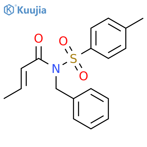 2-Butenamide, N-[(4-methylphenyl)sulfonyl]-N-(phenylmethyl)-, (2Z)- structure