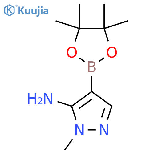 2-Methyl-4-(4,4,5,5-tetramethyl-1,3,2-dioxaborolan-2-yl)pyrazol-3-amine structure