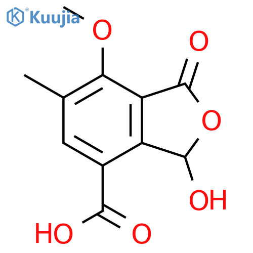4-Isobenzofurancarboxylicacid, 1,3-dihydro-3-hydroxy-7-methoxy-6-methyl-1-oxo- (9CI) structure