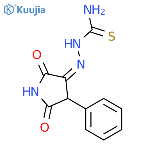 Hydrazinecarbothioamide,2-(2,5-dioxo-4-phenyl-3-pyrrolidinylidene)- structure