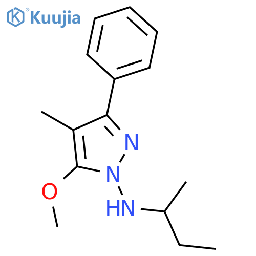 1H-Pyrazol-1-amine, 5-methoxy-4-methyl-N-(1-methylpropyl)-3-phenyl- structure