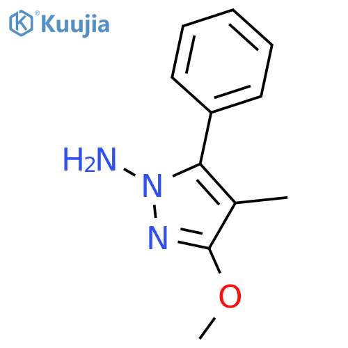 1H-Pyrazol-1-amine, 3-methoxy-4-methyl-5-phenyl- structure