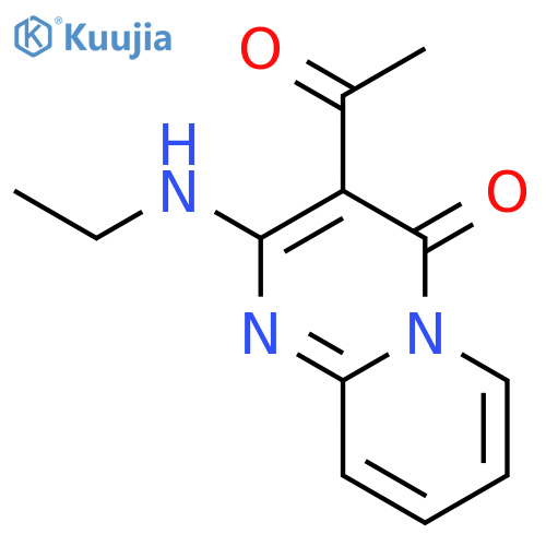 4H-Pyrido[1,2-a]pyrimidin-4-one, 3-acetyl-2-(ethylamino)- structure