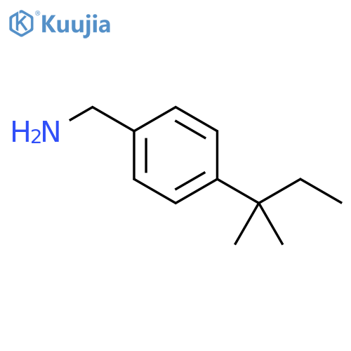4-(2-methylbutan-2-yl)phenylmethanamine structure