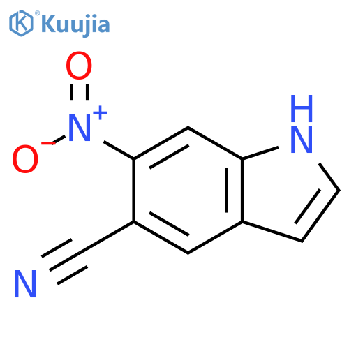 6-NITRO-1H-INDOLE-5-CARBONITRILE structure