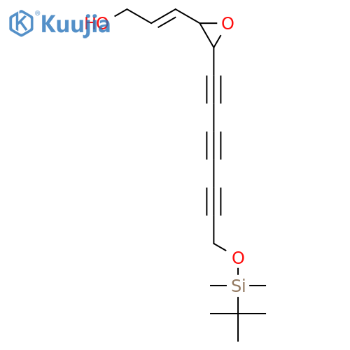2-Propen-1-ol, 3-[3-[7-[[(1,1-dimethylethyl)dimethylsilyl]oxy]-1,3,5-heptatriyn-1-yl]-2-oxiranyl]-, (2E)- structure