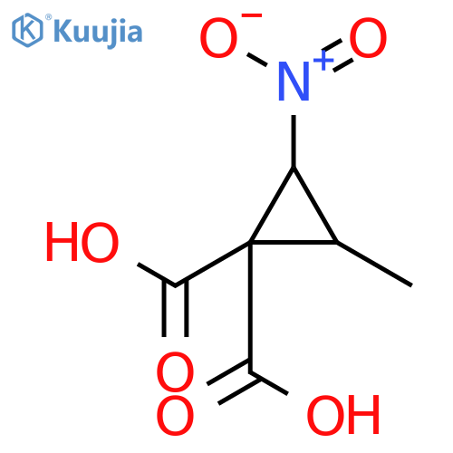 1,1-Cyclopropanedicarboxylicacid, 2-methyl-3-nitro- structure